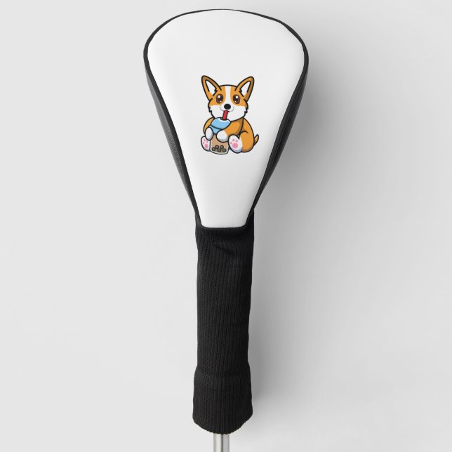 Couvre-club De Golf Cute Corgi Boba (Devant)