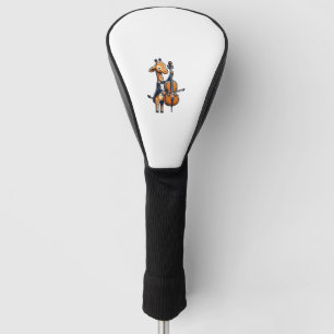 Couvre-club De Golf Cute Giraffe Jouer Cello Giraffes Musicien Musique