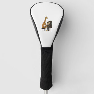 Couvre-club De Golf Cute Giraffe Jouer Piano Giraffes Musicien Musique