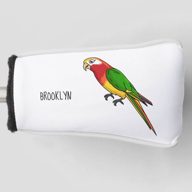 Couvre-club De Golf Cute happy parrot (Devant)