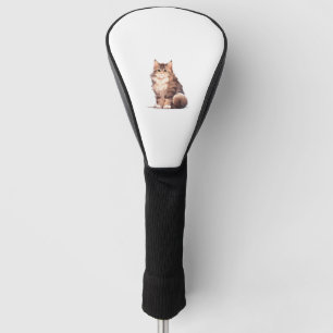 Couvre-club De Golf Cute Kawaii Maine Coon Big Chat