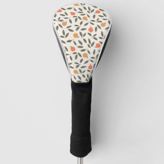 Couvre-club De Golf Cute Orange et Motif Feuille
