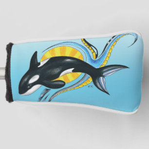 Couvre-club De Golf Cute Orca Whale Blue Swils