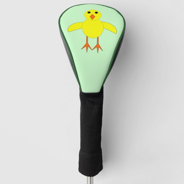 Couvre-club De Golf Cute Pâques Chick Golf Driver Cover (Devant)