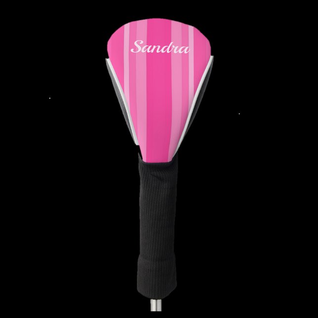 Couvre-club De Golf Cute Rose rayé Lady Golfer Golf Head Cover (Créateur téléchargé)