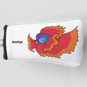 Couvre-club De Golf Cute Siamese combat poisson betta dessin