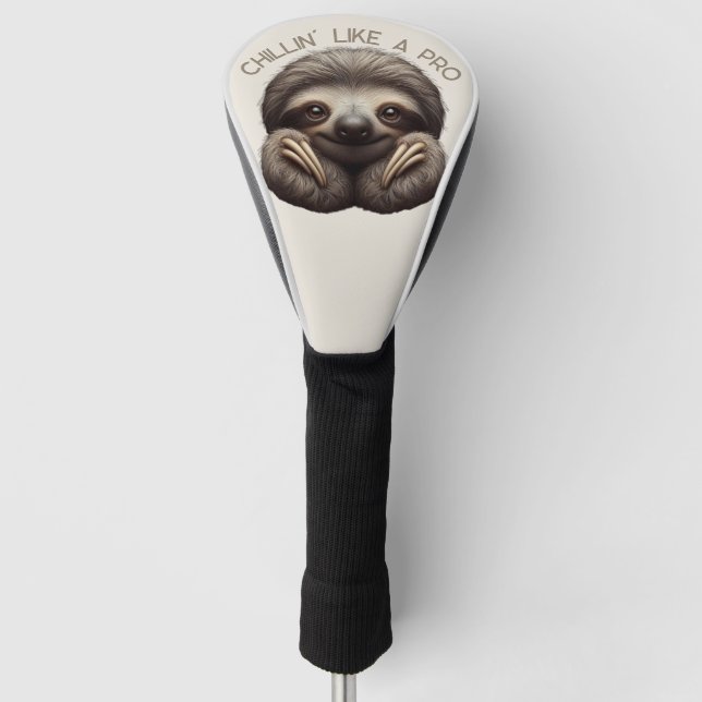 Couvre-club De Golf Cute Sloth Chillin comme un Pro (Devant)