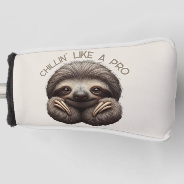 Couvre-club De Golf Cute Sloth Chillin comme un Pro (Devant)