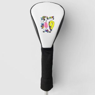 Couvre-club De Golf Dabbing unicorn fille 9 anniversaire cadeau 9 ans