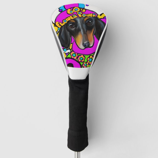 COUVRE-CLUB DE GOLF DACHSHUND  (Devant)