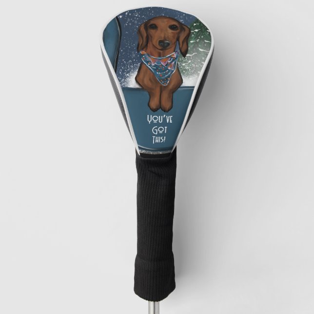COUVRE-CLUB DE GOLF DACHSHUND  (Devant)
