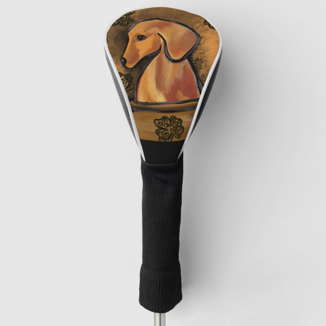 COUVRE-CLUB DE GOLF DACHSHUND          (Devant)