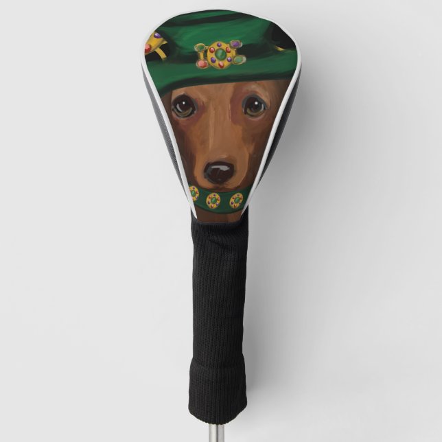 Couvre-club De Golf Dachshund à poil long rouge (Devant)