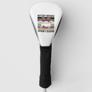 Couvre-club De Golf Dachshund ensorcelé Halloween Gravure vintage Chie