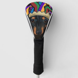 Couvre-club De Golf Dachshund noir à longs poils
