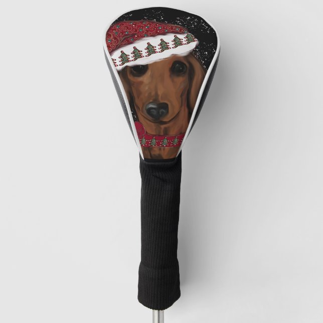 Couvre-club De Golf Dachshund Rouge  (Devant)