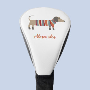 Couvre-club De Golf Dachshund Saucisse Chien Nom Personnalisé