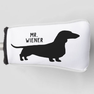 Couvre-club De Golf Dachshund Silhouette Wiener Dog Personnalisé