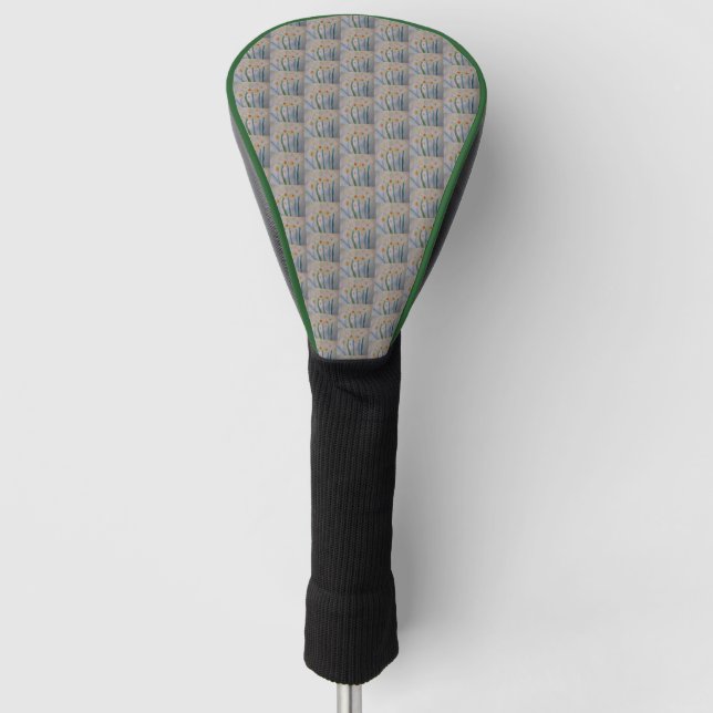 Couvre-club De Golf Daffodiles Abstraits (Devant)