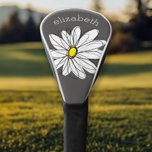 Couvre-club De Golf Daisy tendance avec gris et jaune