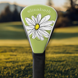 Couvre-club De Golf Daisy tendance avec gris et vert jaune