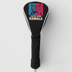 Couvre-club De Golf Dame sans enfants et amatrice de chats vote Kamala