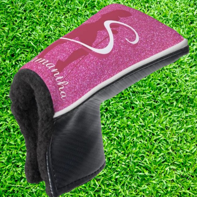 COUVRE-CLUB DE GOLF DAMES PAILLETES ROSES (Add a sparkle to her game with our Ladies Pink Glitter Golf Head Cover! Perfect for the golfing lady)