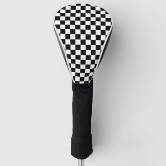 Couvre-club De Golf Damier noir et blanc