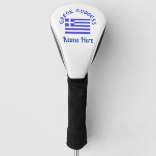 Couvre-club De Golf Déesse grecque et drapeau de la Grèce personnalisé