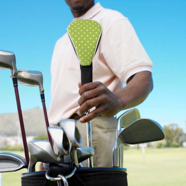Couvre-club De Golf Délice pois vert (Dotty Delight Green Golf Head Cover)