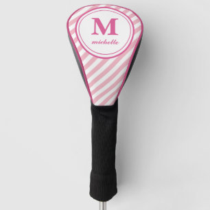 Couvre-club De Golf Dentelez le monogramme NOMMÉ personnalisé barré