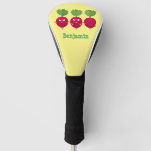 Couvre-club De Golf Des radis mignons chantant des légumes de dessin a