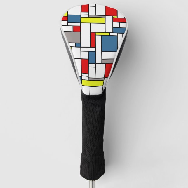 Couvre-club De Golf Design de style mondrien (Devant)