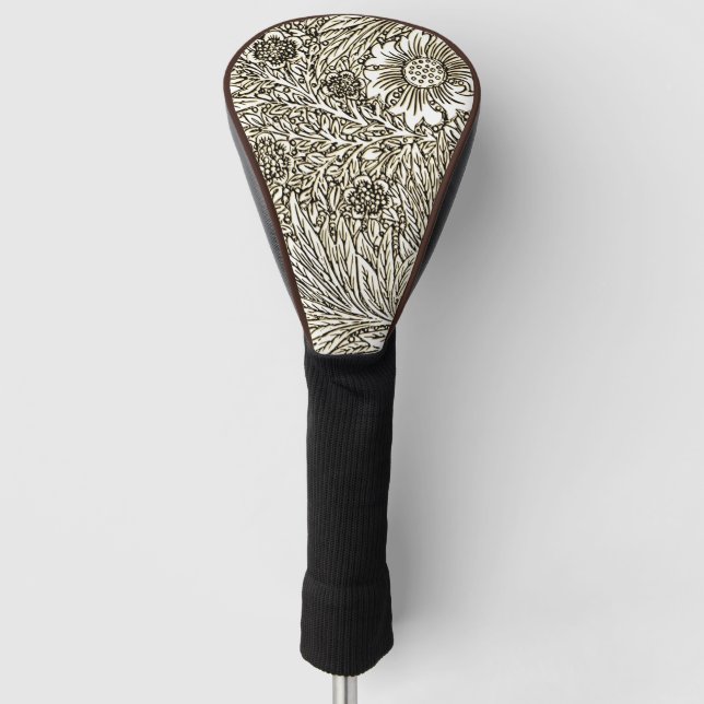 Couvre-club De Golf Design floral complexe en Brown et blanc (Devant)