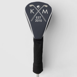 Couvre-club De Golf Design monogramme élégant et personnalisé du club