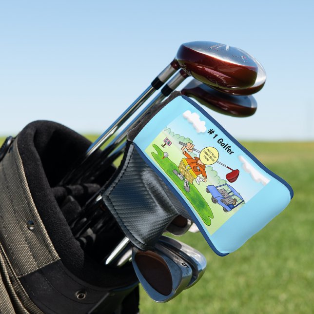 Couvre-club De Golf Dessin amusant sur le golf (Créateur téléchargé)
