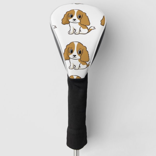 Couvre-club De Golf dessin animé cavalier kcs blenheim (Devant)