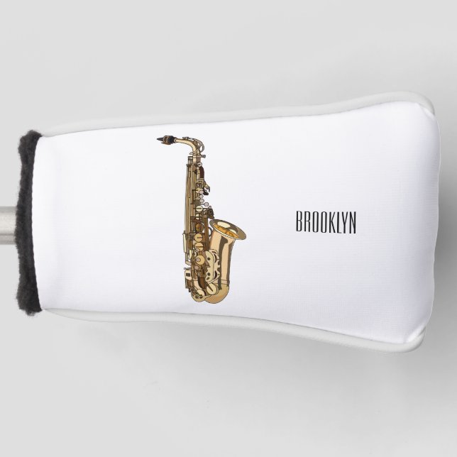 Couvre-club De Golf dessin animé saxophone (Devant)