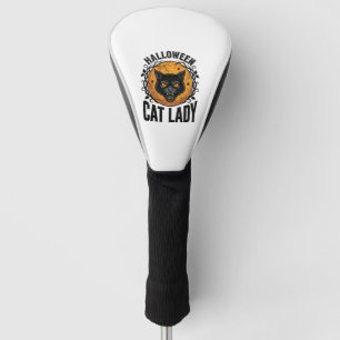 Couvre-club De Golf Dessin de chemise de chat noir vintage Lady Hallow