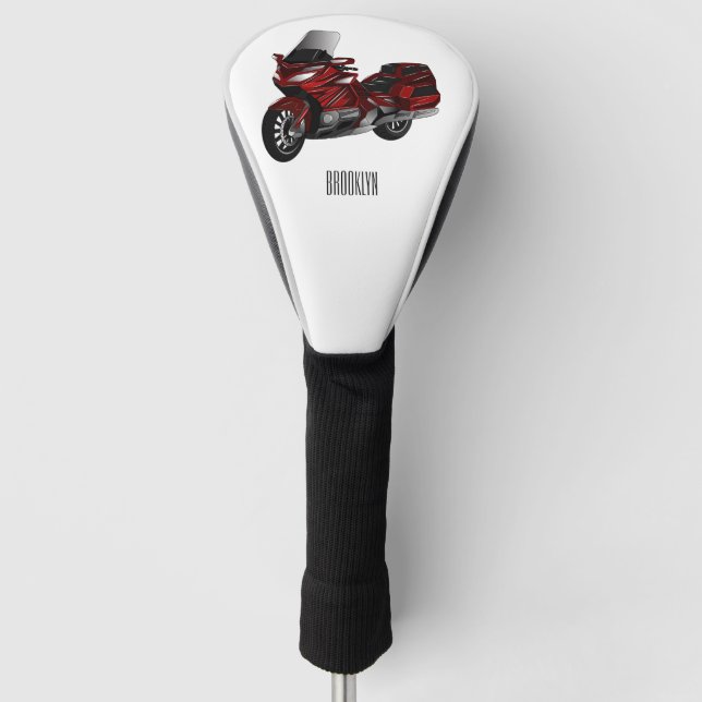 Couvre-club De Golf Dessin de moto de tourisme (Devant)