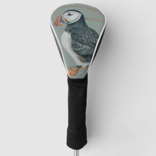 Couvre-club De Golf Dessin d'Oiseaux de Puffin de l'Atlantique