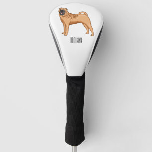 Couvre-club De Golf dessin humoristique chinois de chien Shar-Pei