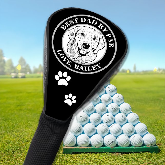 Couvre-club De Golf Dessin personnalisé Golden Retriever Dog (Créateur téléchargé)