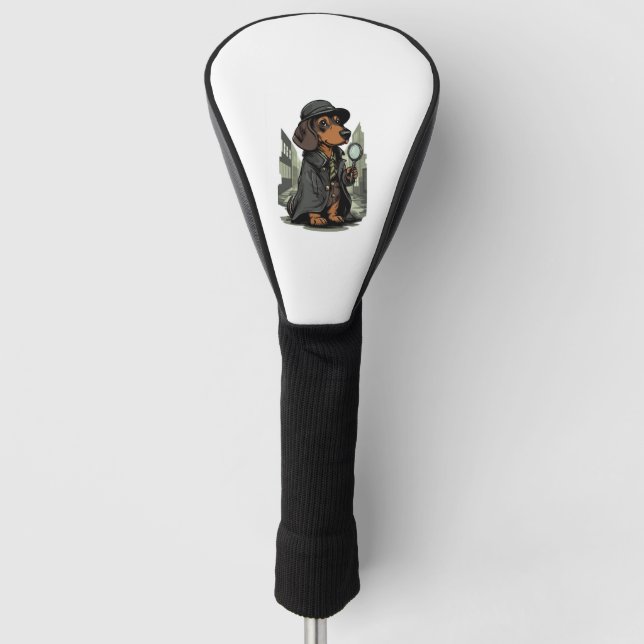 Couvre-club De Golf Détective Dachshund - Mystery Solving Dog (Devant)