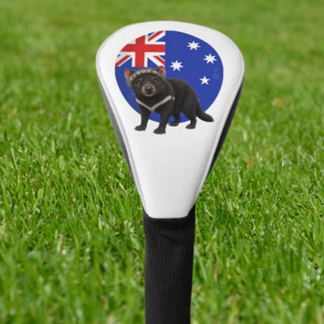 Couvre-club De Golf Diable Tassy Australien (Aussie Tassy Devil Golf Head Cover – a fun, eye-catching way to add some real personality )