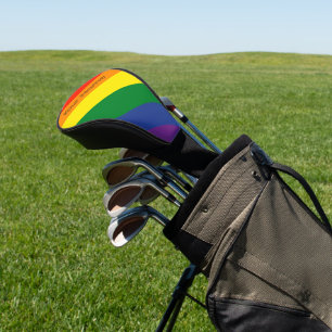 Couvre-club De Golf Diagonal Rainbow Strited Nom personnalisé