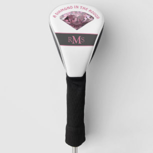 Couvre-club De Golf Diamant rose dans le Rough Personnalisé