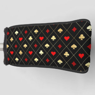 Couvre-club De Golf Diamonds Coeurs Pique Clubs Jouer Cartes Motif