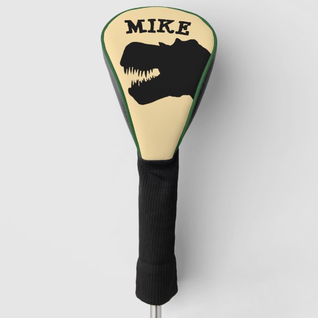COUVRE-CLUB DE GOLF DINOSAUR T-REX GOLF DRIVER COVER PERSONNALISÉ (Devant)