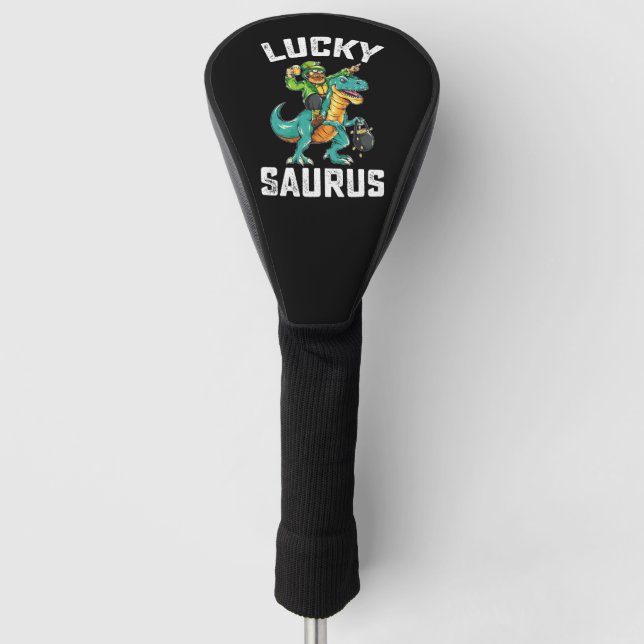 Couvre-club De Golf Dinosaure Lucky Saurus T Rex Saint-Patrick (Devant)